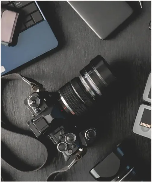 female photography equipment